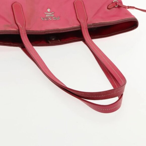 PRADA Tote Bag Nylon Pink Silver Auth mr613 - Picture 8 of 15